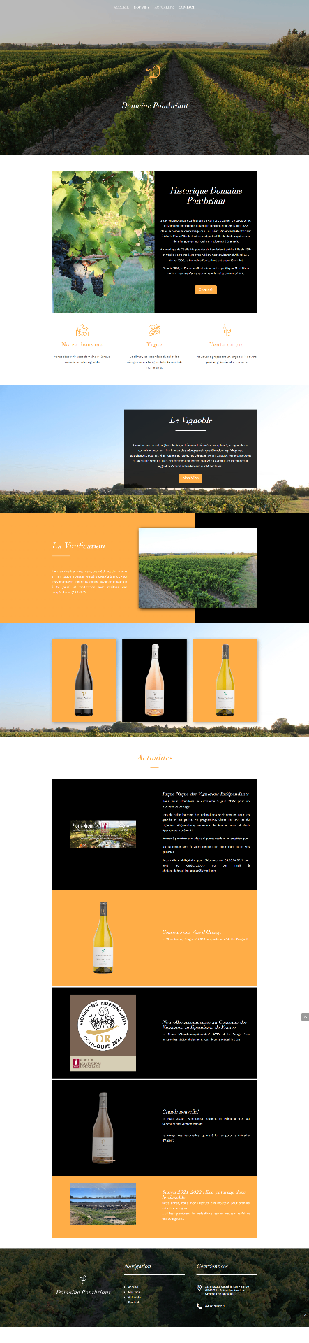 Domaine Pontbriant — Vignoble Orange (84) — site vitrine