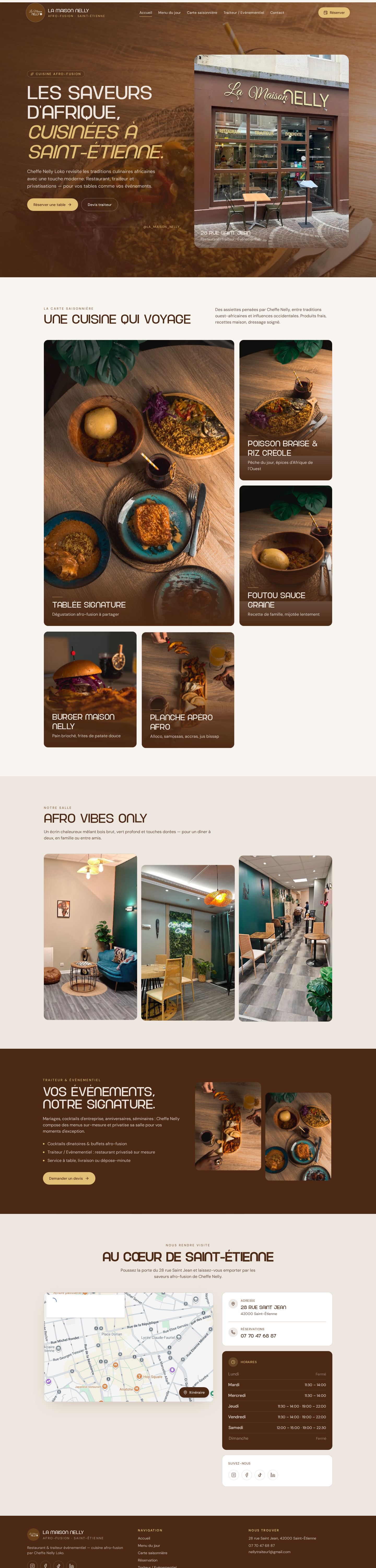La Maison Nelly — Restauration — site internet