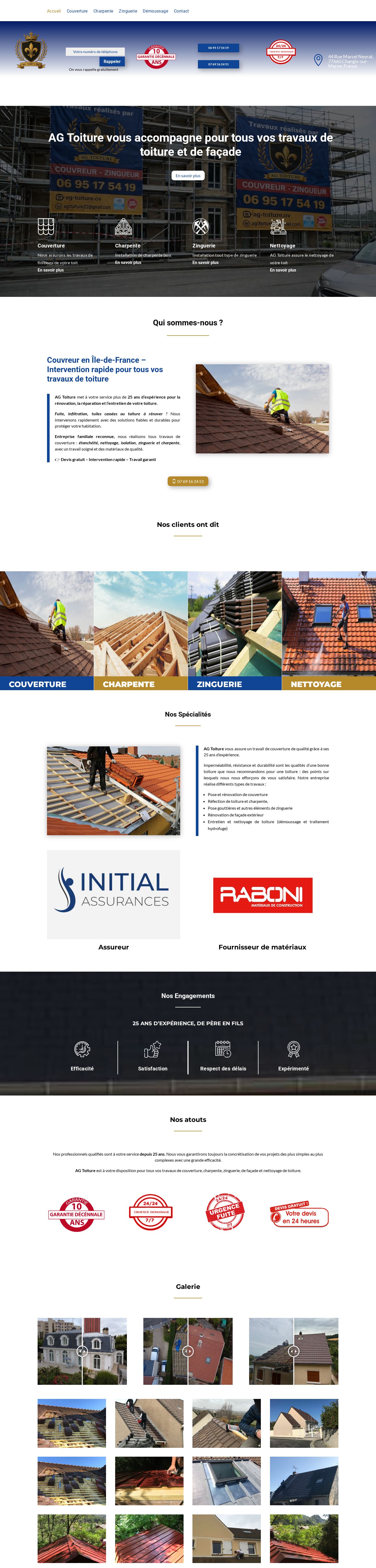 AG Toiture — Couverture / Toiture — site vitrine
