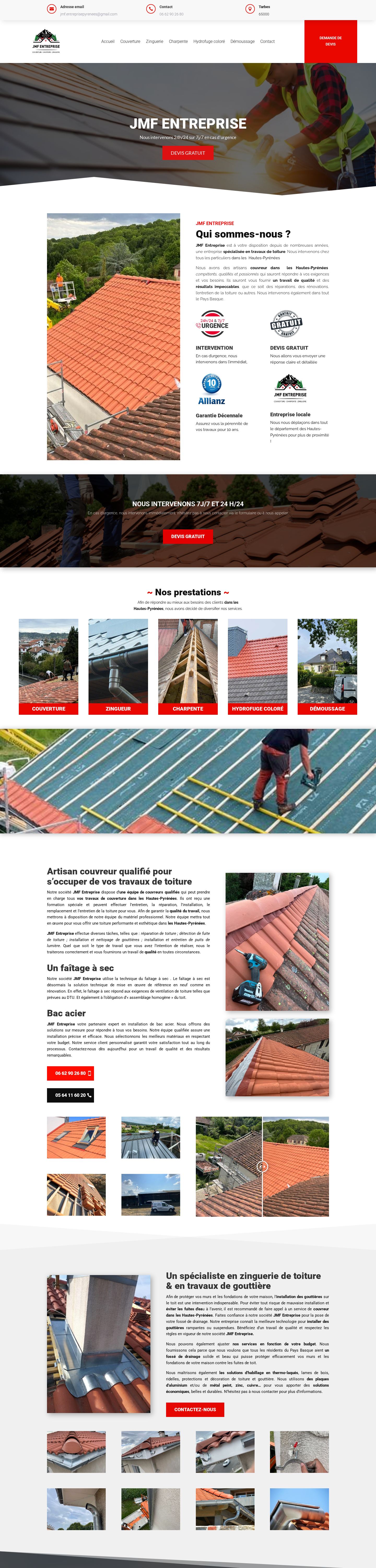 JMF Couverture Pyrénées — Couvreur Hautes-Pyrénées (65)